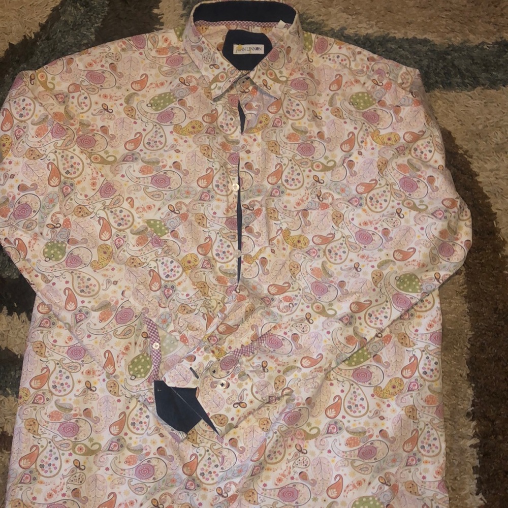 John Lennon xXL button Down Paisley print